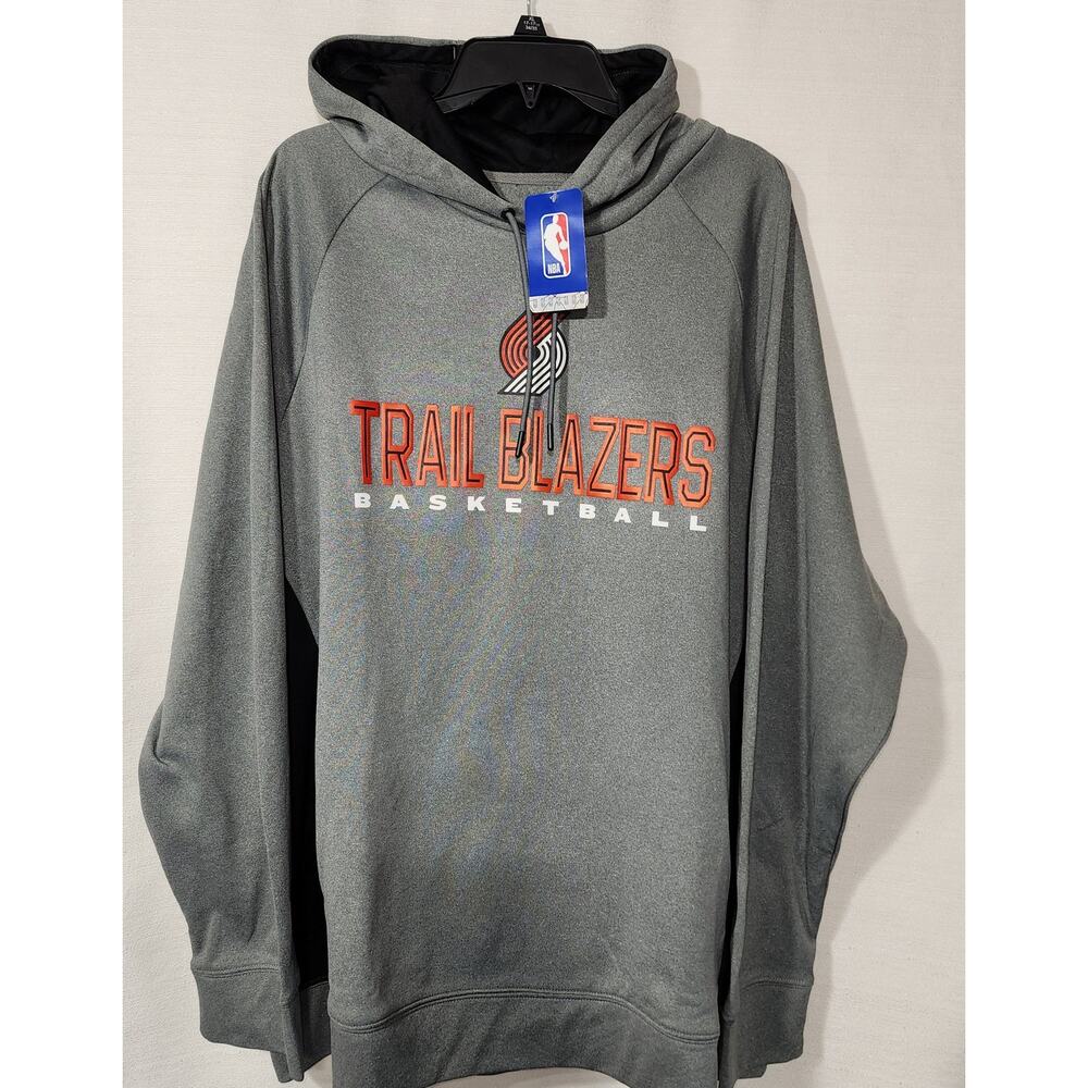 Trail Blazer basketball Gray/black Hoodie Men's 2XL